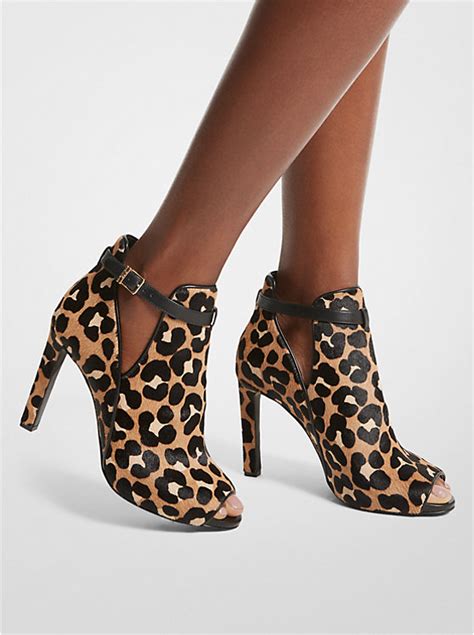 michael kors leopard print boots|Michael Kors lawson open toe.